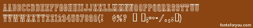 IntramuralContourJl Font – White Fonts on Brown Background