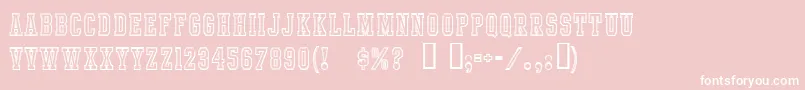 Шрифт IntramuralContourJl – белые шрифты на розовом фоне