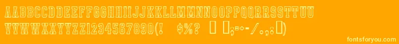 フォントIntramuralContourJl – オレンジの背景に黄色の文字