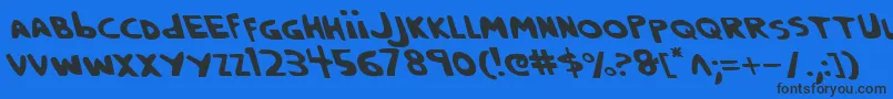 Crappityl Font – Black Fonts on Blue Background