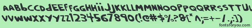 Crappityl Font – Black Fonts on Green Background