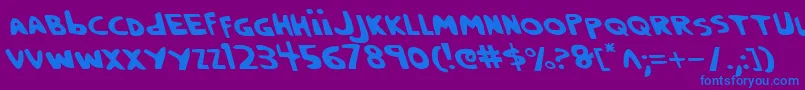 Crappityl Font – Blue Fonts on Purple Background