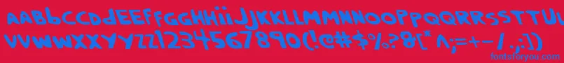Crappityl-fontti – siniset fontit punaisella taustalla