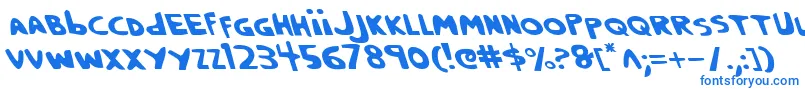 Crappityl Font – Blue Fonts on White Background