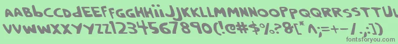 Crappityl Font – Gray Fonts on Green Background