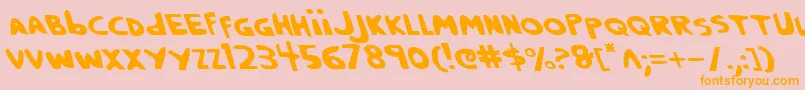 Crappityl Font – Orange Fonts on Pink Background