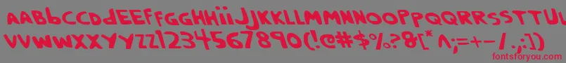 Crappityl Font – Red Fonts on Gray Background