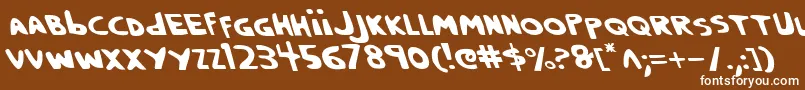 Crappityl Font – White Fonts on Brown Background