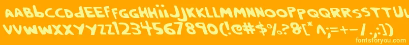 Crappityl Font – Yellow Fonts on Orange Background