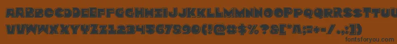 Zounderkitebevel Font – Black Fonts on Brown Background