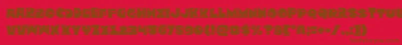 Zounderkitebevel Font – Brown Fonts on Red Background