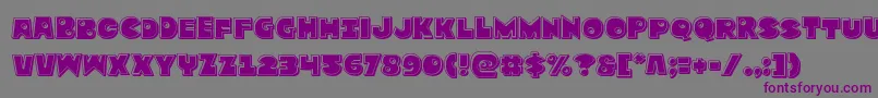 Zounderkitebevel Font – Purple Fonts on Gray Background