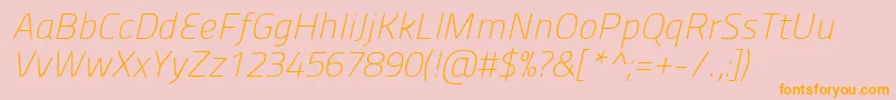 Panefresco1wtitalic Font – Orange Fonts on Pink Background