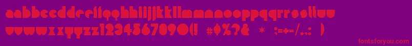 MisirlouCyr Font – Red Fonts on Purple Background