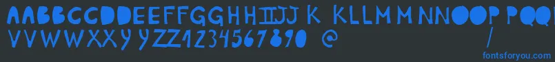 PlumonCp1 Font – Blue Fonts on Black Background