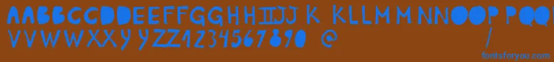 Шрифт PlumonCp1 – синие шрифты на коричневом фоне