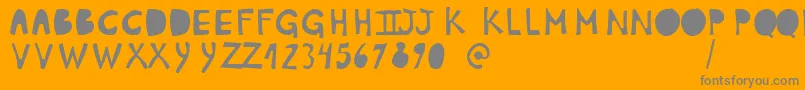 PlumonCp1 Font – Gray Fonts on Orange Background