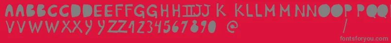 PlumonCp1 Font – Gray Fonts on Red Background