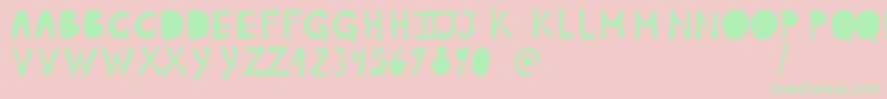 PlumonCp1 Font – Green Fonts on Pink Background