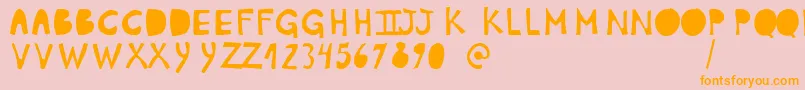 Czcionka PlumonCp1 – pomarańczowe czcionki na różowym tle