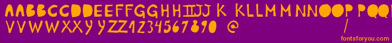 PlumonCp1 Font – Orange Fonts on Purple Background