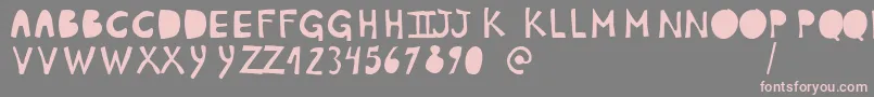 PlumonCp1 Font – Pink Fonts on Gray Background