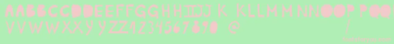 Czcionka PlumonCp1 – różowe czcionki na zielonym tle