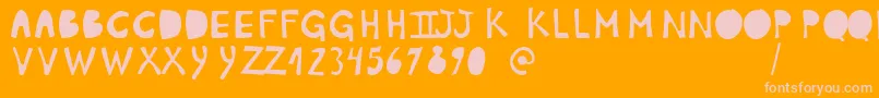 PlumonCp1 Font – Pink Fonts on Orange Background