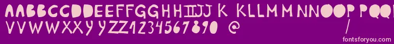 PlumonCp1 Font – Pink Fonts on Purple Background