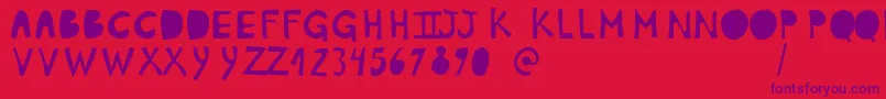 fuente PlumonCp1 – Fuentes Moradas Sobre Fondo Rojo