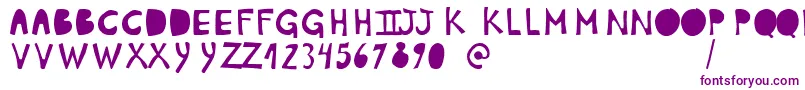 PlumonCp1 Font – Purple Fonts on White Background
