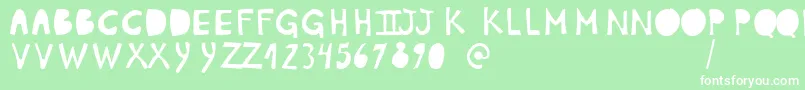 PlumonCp1 Font – White Fonts on Green Background
