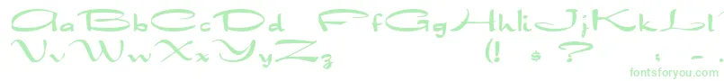 Drakkar Font – Green Fonts on White Background