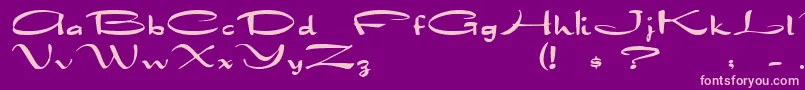 Drakkar Font – Pink Fonts on Purple Background