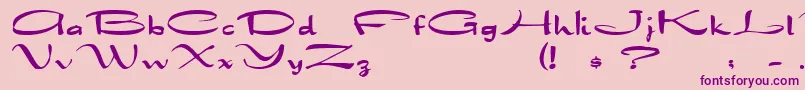 fuente Drakkar – Fuentes Moradas Sobre Fondo Rosa