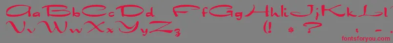 Drakkar Font – Red Fonts on Gray Background
