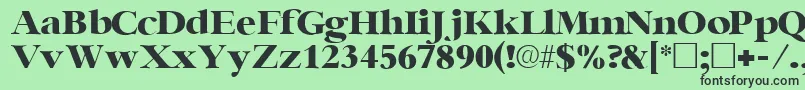 IngenuesskRegular Font – Black Fonts on Green Background