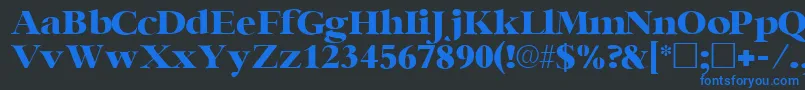 IngenuesskRegular Font – Blue Fonts on Black Background
