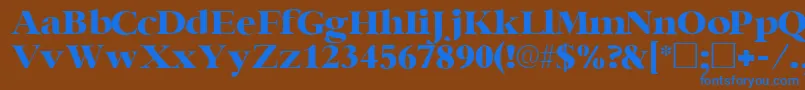 IngenuesskRegular Font – Blue Fonts on Brown Background