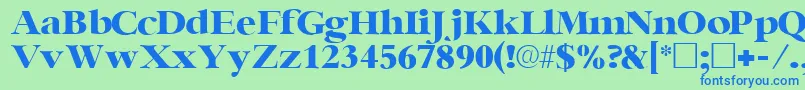 IngenuesskRegular Font – Blue Fonts on Green Background