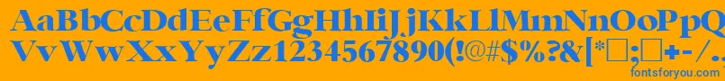 IngenuesskRegular Font – Blue Fonts on Orange Background