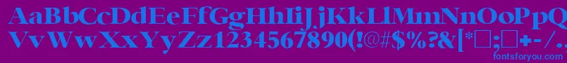 IngenuesskRegular Font – Blue Fonts on Purple Background