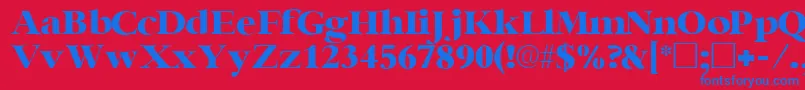 IngenuesskRegular Font – Blue Fonts on Red Background