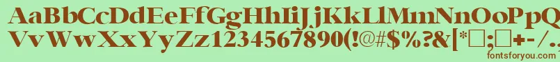 IngenuesskRegular Font – Brown Fonts on Green Background