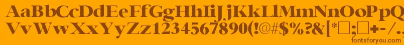 IngenuesskRegular Font – Brown Fonts on Orange Background