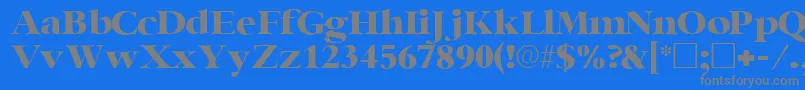 フォントIngenuesskRegular – 青い背景に灰色の文字