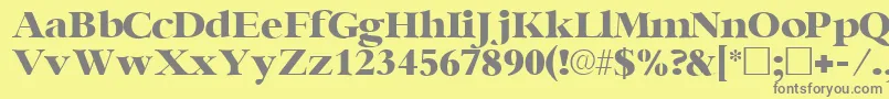 IngenuesskRegular Font – Gray Fonts on Yellow Background