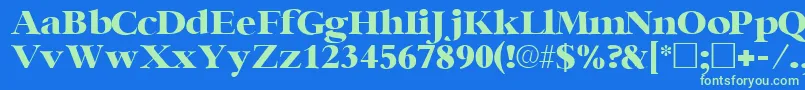 IngenuesskRegular Font – Green Fonts on Blue Background