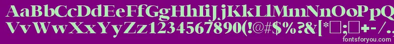 IngenuesskRegular Font – Green Fonts on Purple Background