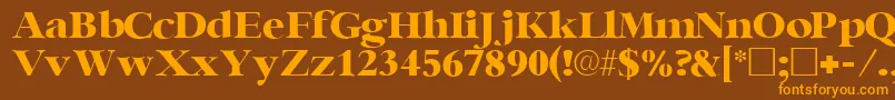 IngenuesskRegular Font – Orange Fonts on Brown Background